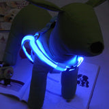Festnight Arnés para perro con luz LED sin tirones ajustable al aire última intervensión para mascotas correa de pecho luminosa para perros de fácil control para perros pequeños, medianos y grandes mejores suministros para mascotas, Azul, Mediano