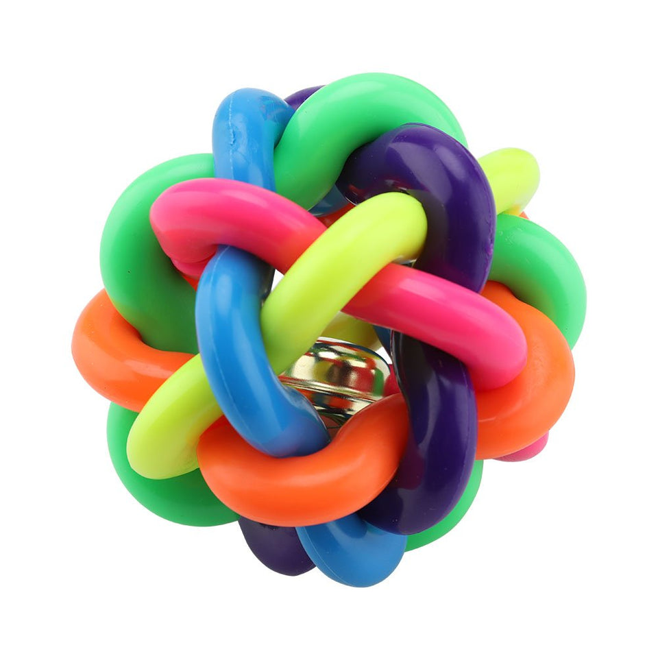 Fdit Mascota Masticando Pelotas para Perros Bola de Perro de Colores y Campaña Mascota Mordedura Resistencia Inteligente Interactivo IQ Juguete(10.5cm)