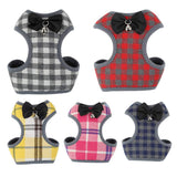 HuldaqueenMX Juego de arnés y Correa para Perros pequeños Arnés para Chaleco para Mascotas con Malla Bowknot Acolchado para Cachorros pequeños Perros Yorkshire Pug
