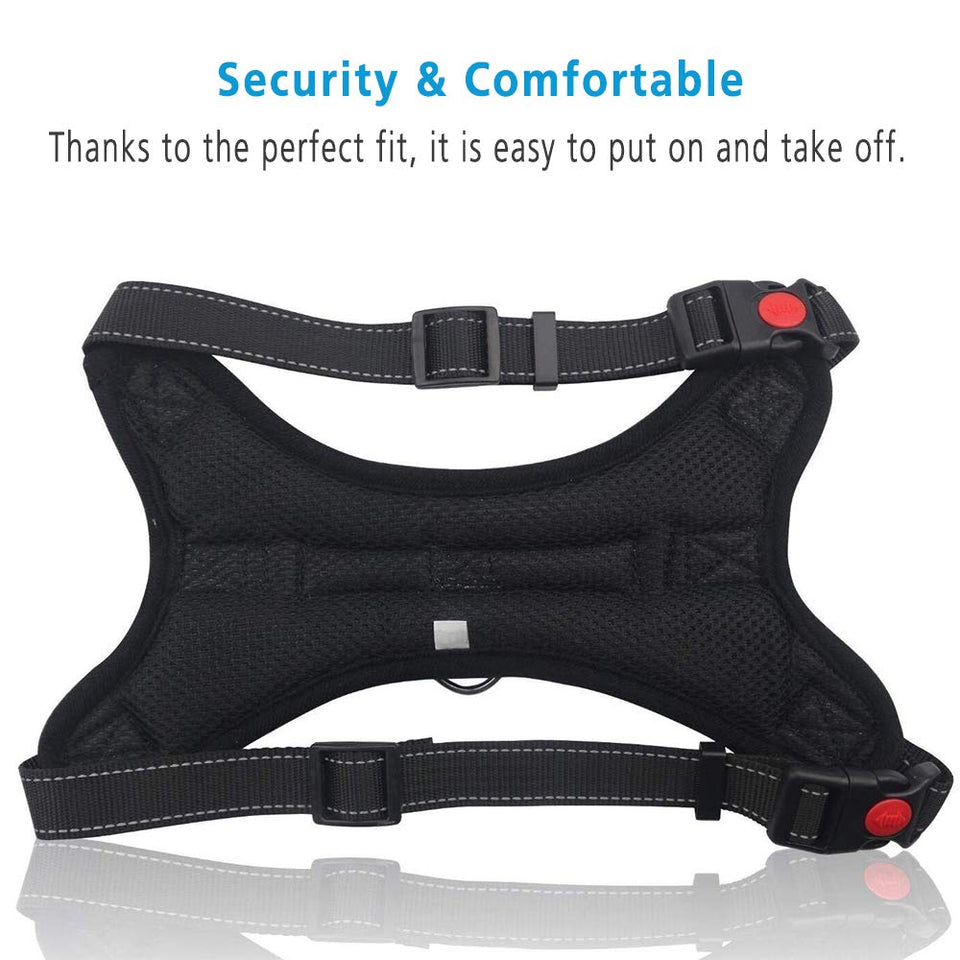 Atomzone Arnés para Perro ergonómico con Correa Ajustable - Máxima protección y Comodidad para tu Mascota en Todo Momento M (Mediana)