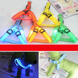 Festnight Arnés para perro con luz LED sin tirones ajustable al aire última intervensión para mascotas correa de pecho luminosa para perros de fácil control para perros pequeños, medianos y grandes mejores suministros para mascotas, Azul, Mediano