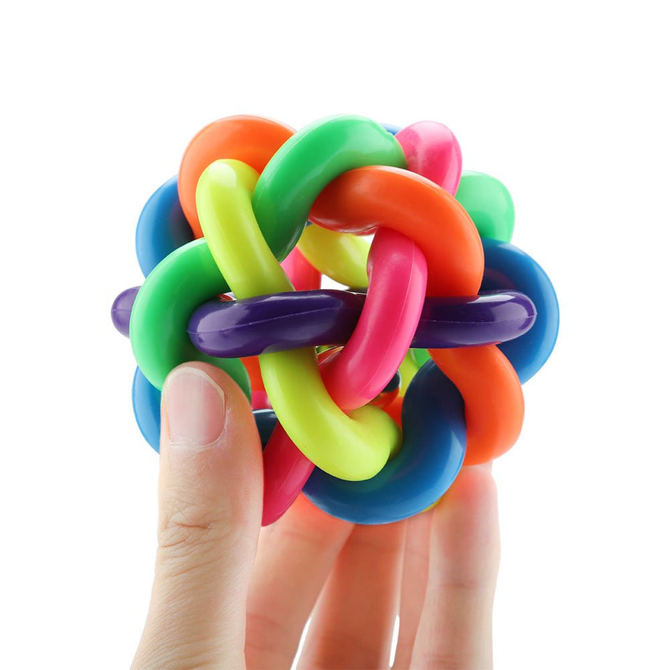 Fdit Mascota Masticando Pelotas para Perros Bola de Perro de Colores y Campaña Mascota Mordedura Resistencia Inteligente Interactivo IQ Juguete(10.5cm)