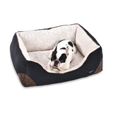 Amazon Basics Cuddler Cama para Mascotas, Suave y cómoda, Negro, Large