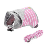 FTVOGUE Doglemi Ajustable A Prueba de Escape Gato Arnés con Capucha Chaleco Suave Collar Correa para Mascotas Al Aire Libre Caminar Jugando(Pink)
