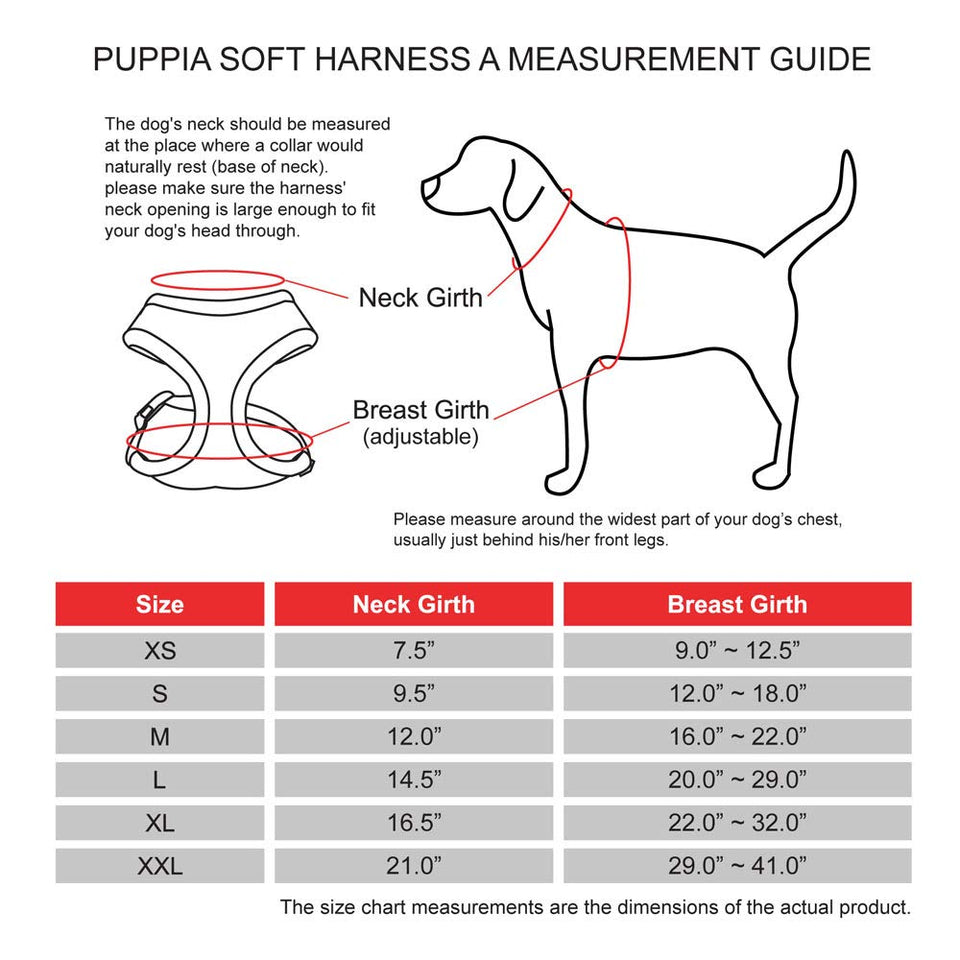 Dog Harnesses- Puppia, Rosado, Mediano