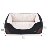 Amazon Basics Cuddler Cama para Mascotas, Suave y cómoda, Negro, Large