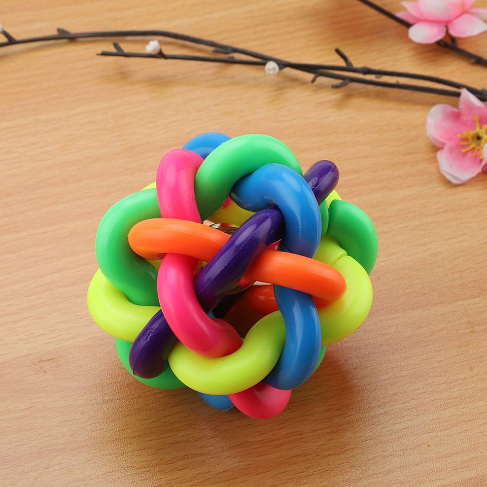 Fdit Mascota Masticando Pelotas para Perros Bola de Perro de Colores y Campaña Mascota Mordedura Resistencia Inteligente Interactivo IQ Juguete(10.5cm)