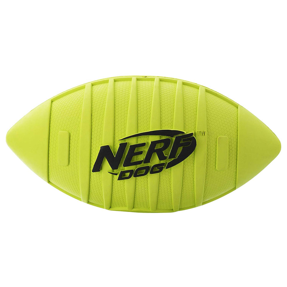 Nerf Juguete de Goma para Perro Dog Squeak, Sencillo, Verde, Large