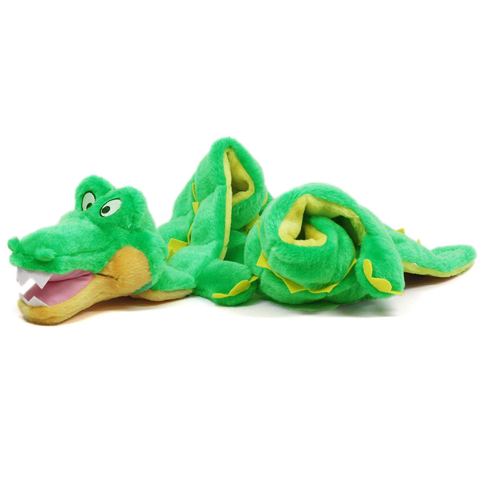 Outward Hound Squeaker Matz Squeaky Dog Toy – Interactivo Cuddly Gator suave juguete para perros – resistente y duradero peluche esponjoso juguete para mascotas impresionantes, Lagarto, Ginormous Gator, Ginormous