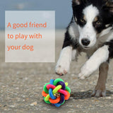 Fdit Mascota Masticando Pelotas para Perros Bola de Perro de Colores y Campaña Mascota Mordedura Resistencia Inteligente Interactivo IQ Juguete(10.5cm)