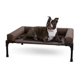 K&H PET PRODUCTS Cuna elevada para Mascotas con Refuerzos extraíbles, Chocolate/Mesh, Medium (25" x 32" x 7")