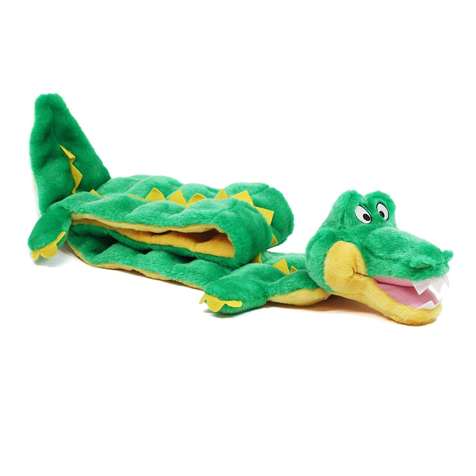 Outward Hound Squeaker Matz Squeaky Dog Toy – Interactivo Cuddly Gator suave juguete para perros – resistente y duradero peluche esponjoso juguete para mascotas impresionantes, Lagarto, Ginormous Gator, Ginormous
